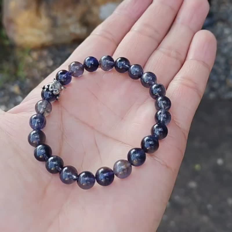 Limited to one item, Mendakodama bracelet, Iolite - Bracelets - Semi-Precious Stones Black