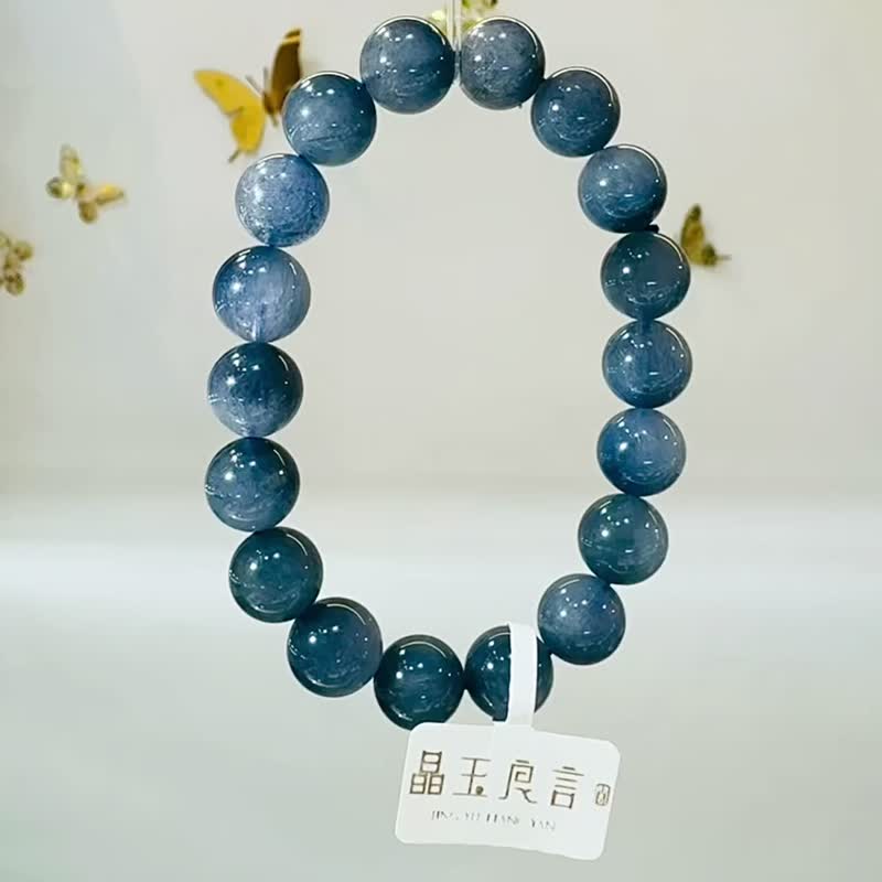 小精品滿礦藍兔毛水晶手珠11mm34.07g消除緊張增強說服力增加自信 - 手鍊/手環 - 水晶 藍色