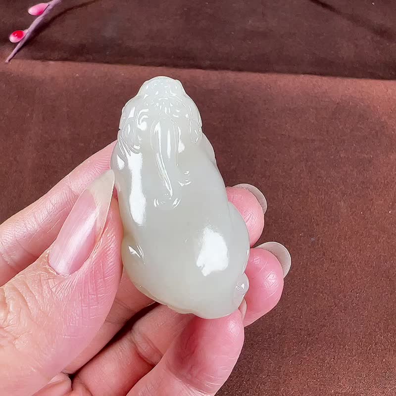秒殺價 天然新疆和田玉羊脂玉貔貅吊墜 玉質細膩溫潤 - 吊飾/掛飾 - 玉石 