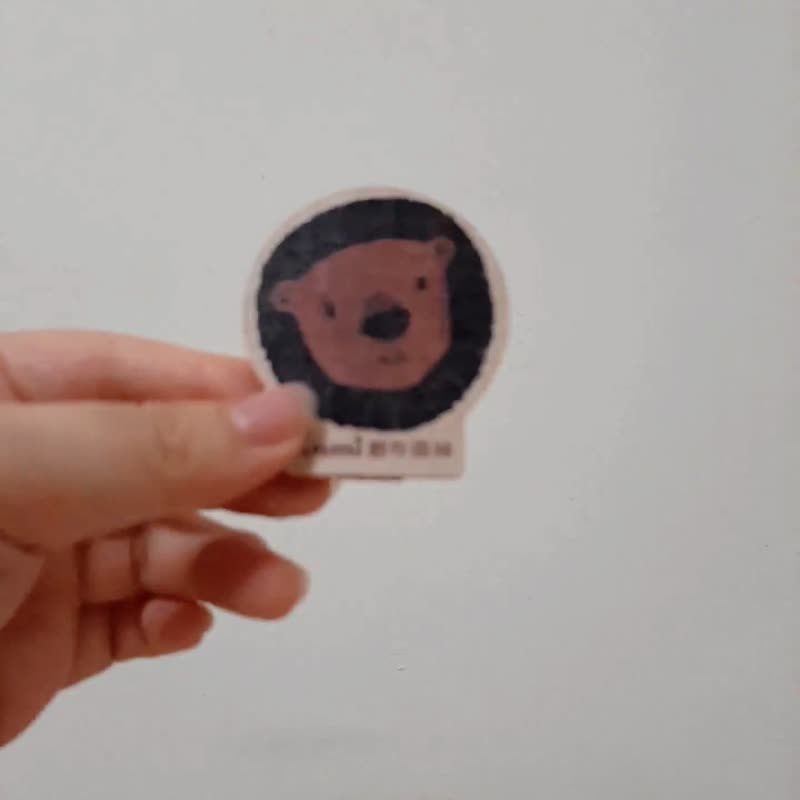 木質多功能小夾 國王貓頭鷹 客製化禮物 木夾 夾子 相片夾 便條夾 - 文件夾/資料夾 - 木頭 多色