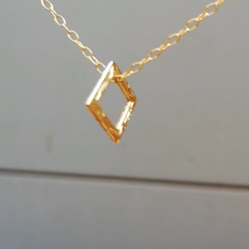 18k gold handmade necklace. Frame for men - สร้อยคอ - เครื่องประดับ สีทอง