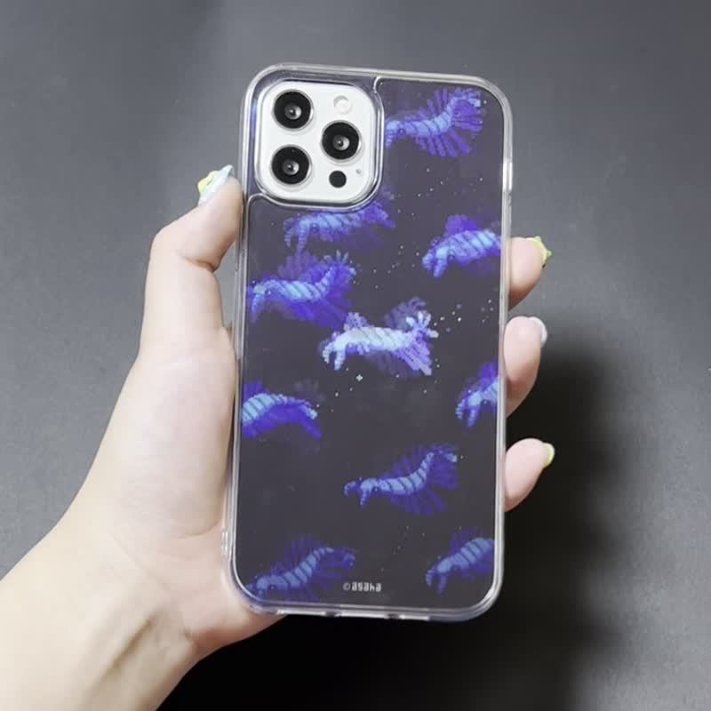 asahaコラボ  アノマロカリス うごくiPhoneケース - 手機殼/手機套 - 矽膠 藍色