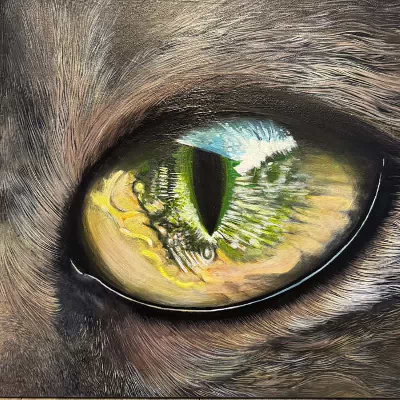 貓眼 CAT0001手繪壓克力畫 - 擺飾/家飾品 - 其他材質 