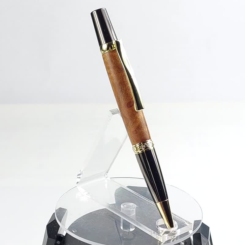 Taiwan Niuzhang rotating ball pen/handmade ball pen/KOBE handmade pen - ปากกา - ไม้ สีนำ้ตาล