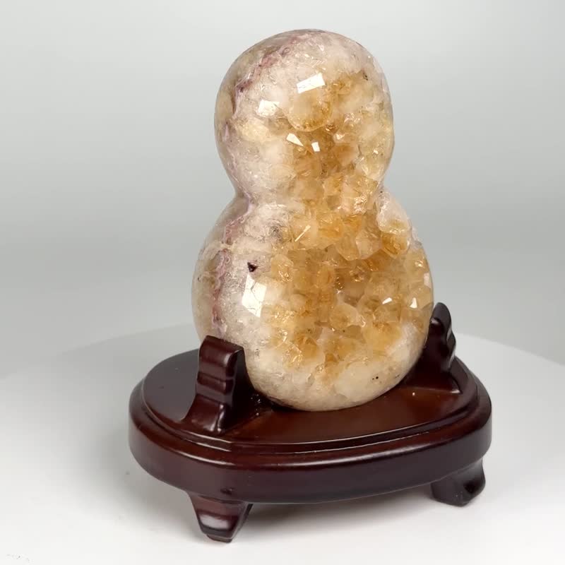 巴西黃晶花生 240420 - 擺飾/家飾品 - 水晶 黃色