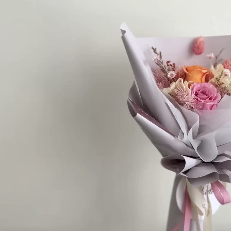 【永生玫瑰花花束】• 情人節/永生玫瑰花/永生玫瑰花花束/玫瑰花 - 乾燥花/永生花 - 植物．花 多色