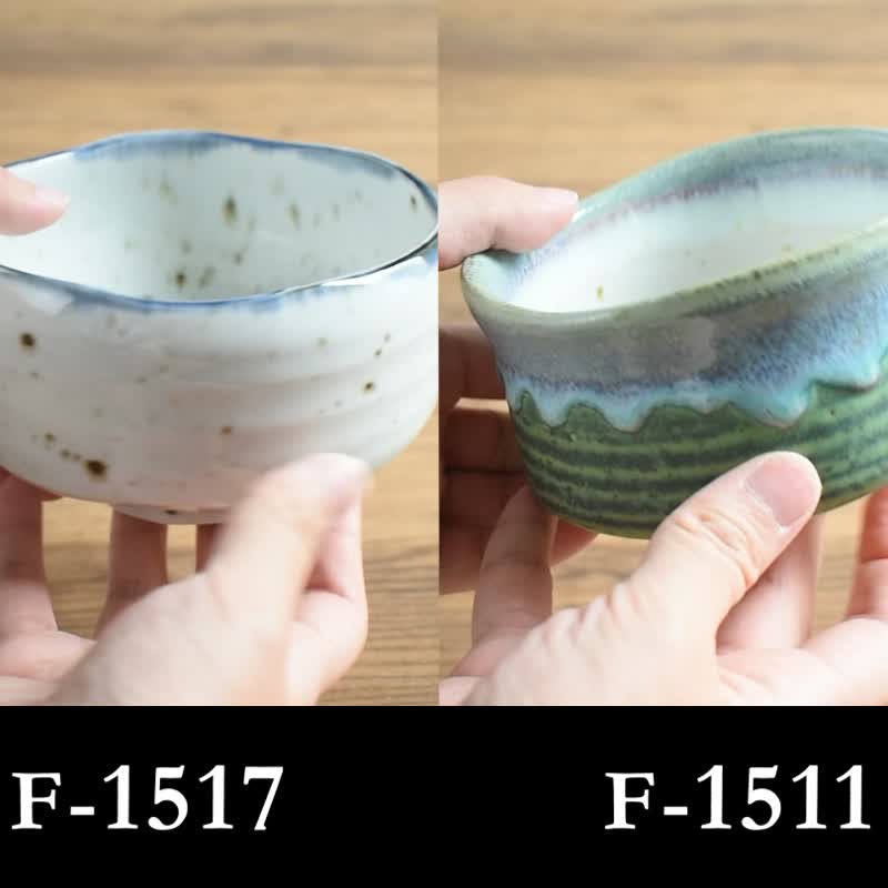Japan Handmade Ceramic Bowl Matcha Chawan Tea Bowl Mino Yaki Mino Ware,YAMASAN - Bowls - Pottery White