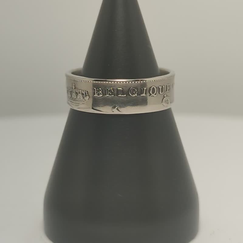 Coin Ring Belgium, Belgium Coin Ring, Man Ring Belgium, Unique Belgium Ring - 戒指 - 其他金屬 