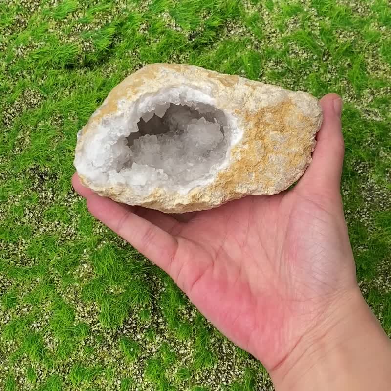 招財改運-天然原礦瑪瑙白水晶 晶花球洞 水晶花球 消磁 療癒 能量 - 其他 - 水晶 多色