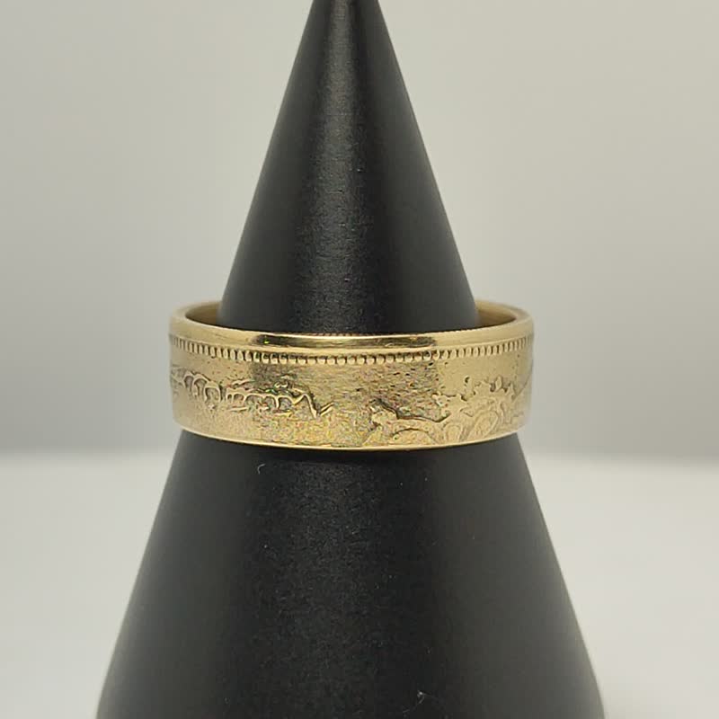 Morocco Coin Ring 20 centimes 1407 (1987), Morocco Coin Ring, Ring Morocco - 戒指 - 其他金屬 