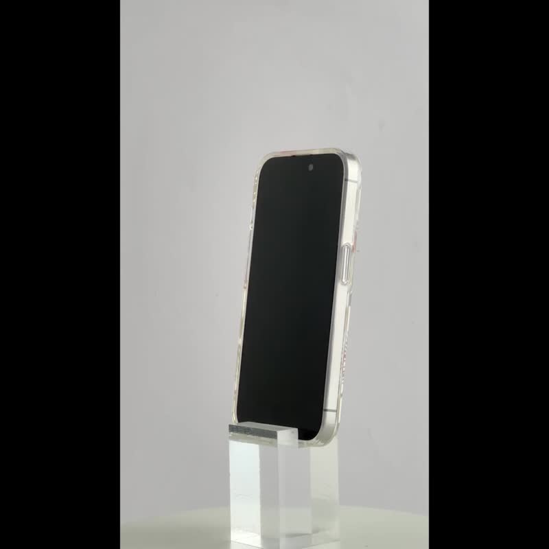 【kate spade】iPhone 15 Series MagSafe Premium Phone Case Classic Hollyhock - Phone Cases - Plastic Transparent