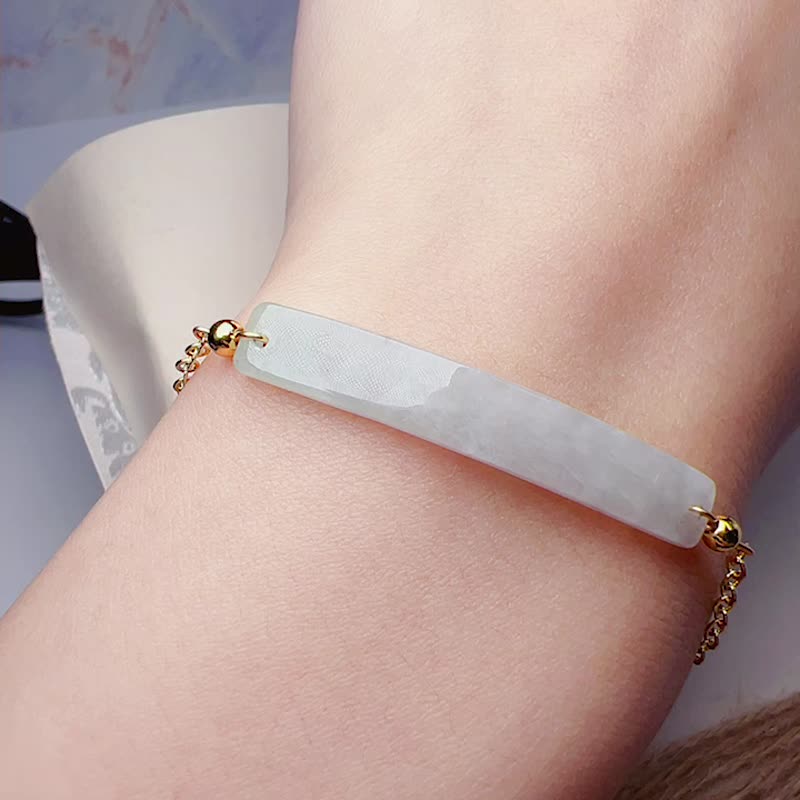 【Wish‧Nothing】Ice Emerald Nothing Brand Design Bracelet 14K Gold Pack | Natural A Jadeite| - สร้อยข้อมือ - หยก สีใส