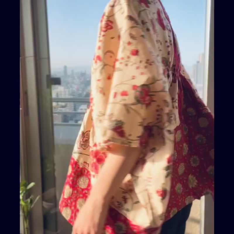 再再販　レトロ可愛いフレンチテイスト  とびっきりビッグサイズ スクエアコットンシャツ - 女襯衫 - 棉．麻 多色